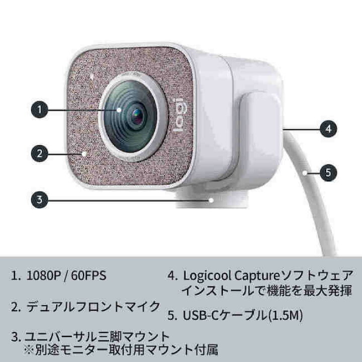 楽天市場】ロジクール ウェブカメラ フルHD 1080P 60FPS StreamCam  