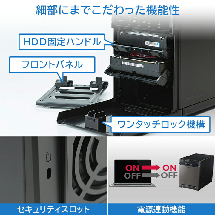 楽天市場】ロジテック HDD ケース 4台 4BAY 3.5インチ RAID機能なし 