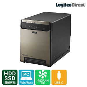 Type-C 2.5C` SSD Ή HDD P[X 4 4BAY Ot 3.5C` n[hfBXNP[X RAID@\Ȃ USB-C USB3.2(Gen2)yLHR-4BNHUCz WebN