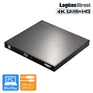 ブルーレイドライブ 外付け ソフト無し USB-A / USB-C ケーブル 付属 BD再生対応 Type-C Blu-ray BD DVD …