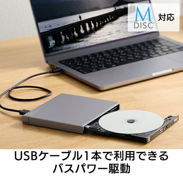楽天市場】ブルーレイドライブ 外付け Mac対応 USB-C Type-C 光学式 