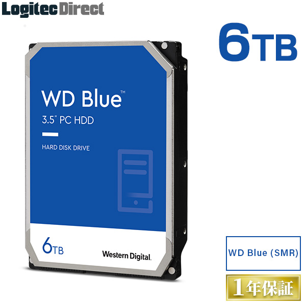 ロジテックダイレクト限定品 内蔵HDD WD60EZAZ-RT WD60EZAZ-EC WD Blue SMR モデル着用 注目アイテム WD60EZAZ HDD 3.5インチ 内蔵ハードディスク 人気急上昇 ロジテックの保証 無償ダウンロード可能なソフト付 ウエデジ 6TB LHD-WD60EZAZ