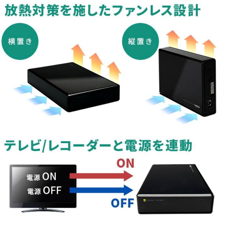 楽天市場】ロジテック SeeQVault 対応 ハードディスク 6TB 外付け HDD 
