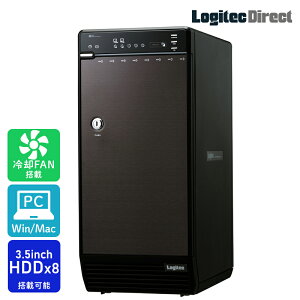 HDD �P�[�X 8�� 8BAY 3.5�C���` �n�[�h�f�B�X�N�P�[�X �O�t RAID�@�\�Ȃ� USB3.1(Gen1) / USB3.0 eSATA ���W�e�b�N LHR-8BNHEU3 yori