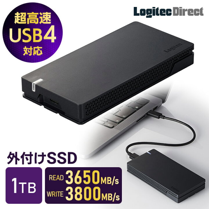 楽天市場】USB4 SSD 外付け 1TB R:3,650MB/s W:3,800MB/s 超高速転送 