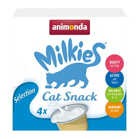 【正規輸入品】アニモンダ ミルキース ミルクポーション セレクション 15g×4カップ 猫用 animonda