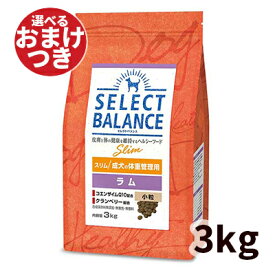 セレクトバランス ドッグフード スリム ラム 小粒 成犬 体重管理用 3kg