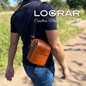 ＼超お買い得品!／本革 斜めがけ ショルダーバック メンズ メンズギフト 男性ショルダー 軽量 誕生日 父プレゼント 大人のショルダー 送料無料 夢を叶える鞄 ログラー/LOGRAR