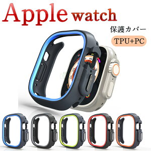 Apple Watch Ultra P[X tBȂ g 49mmΉ 41mm 44mm 45mmAbvEHb` Eg یJo[ Apple Watch Ultra 񐢑 یP[X Apple Watch P[X TPU+PCf Apple Watch Jo[ 49mm h