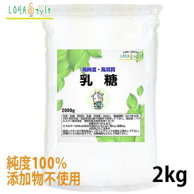 乳糖 2kg ラクトース 添加物不使用 粉末 ロハスタイル LOHAStyle