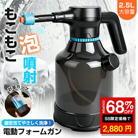 ＼SS激安 69%OFF→3280円／電動フォームガン 電動発泡スプレー 噴霧器 洗車フォームガン 2.5L 大容量 霧吹き 噴霧器 電動スプレー USB充電式 蓄圧しなく 噴霧器 電動 高圧洗浄器 コンパクト 車の泡の噴霧器 洗車用品 掃除用品 フォームガン 洗車