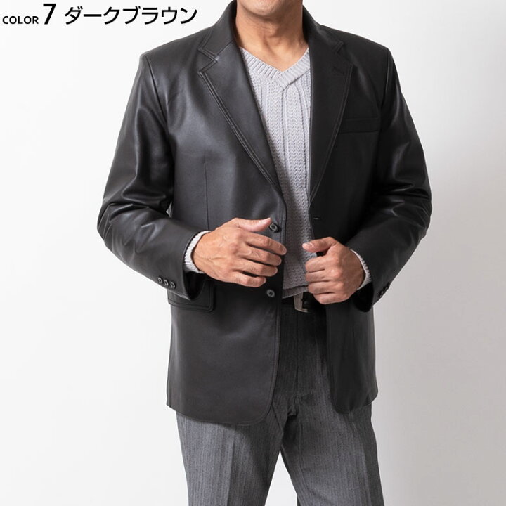 楽天市場】シニア メンズ レザー ジャケット ラムレザー 高級ラム 羊革 