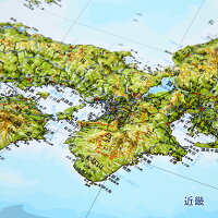 立体日本地図カレンダー2020商品画像説明近畿地方_vp