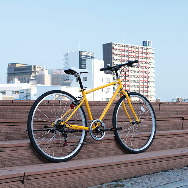 楽天市場】自転車 クロスバイク カギ・ライト付き 自転車 26インチ 