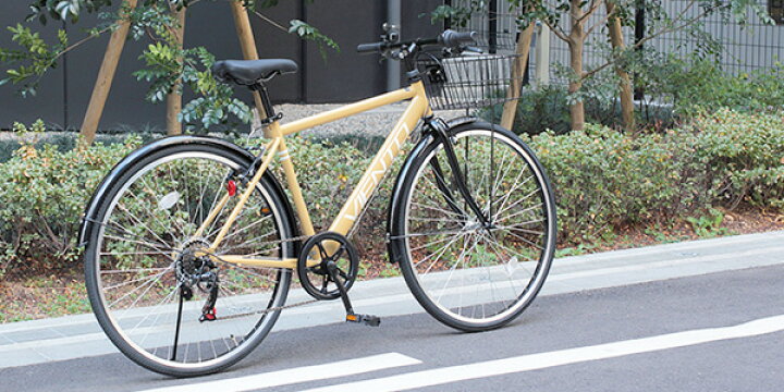 楽天市場】クロスバイク カゴ 自転車 クロスバイク 26インチ 6段変速 