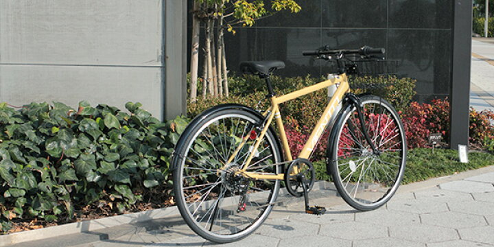 楽天市場】クロスバイク カゴ 自転車 クロスバイク 26インチ 6段変速 