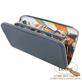 エルメス アザップ シルクイン ロング グリミスティ×ベージュマルファ ヴォー・エヴァーカラー×シルク シルバー金具 HERMES Azap Silkin Long GRIS MISTY(H0)/BEIGE MARFA(8Q) Evercolor/Silk Silver