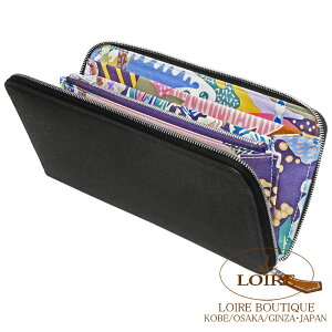 エルメス アザップ シルクイン ロング クロ×カシス エプソン×シルク シルバー金具 HERMES Azap Silkin Long NOIR(89)/CASSIS(N5) Epsom/Silk Silver