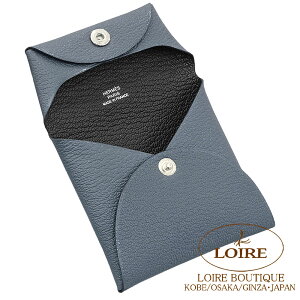 GX oXeBA RCP[X F\ O~XeB×N VF[u Vo[ HERMES Bastia Coin Case VersoGRIS MISTY(H0)/NOIR(89) Chevre Silver