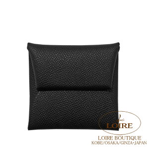 GX oXeBA RCP[X N Gv\ Vo[ HERMES Bastia Coin Case NOIR(89) Epsom Silver