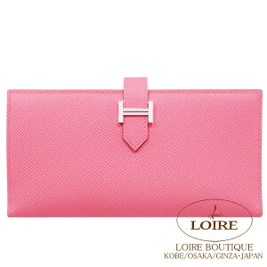 GX xA Xt [YAU Gv\ Vo[ HERMES Bearn Soufflet ROSE AZALLE(8W) Epsom Silver