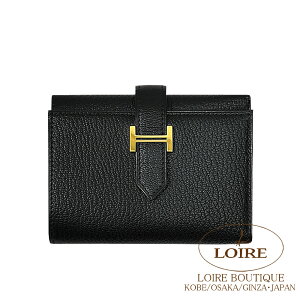GX xA Rrl N VF[u S[h HERMES Bearn Combine NOIR(89) Chevre Gold