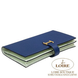 GX xA Xt F\ u[hvX×F[tBY Gv\ S[h HERMES Bearn Soufflet Verso BLEU DE PRUSSE(7P)/VERT FIZZ(OS) Epsom Gold