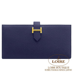 GX xA Xt u[TtB[ Gv\ S[h HERMES Bearn Soufflet BLEU SAPHIR(73) Epsom Gold