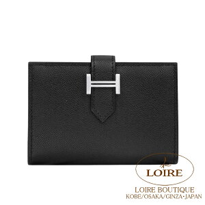 GX xA J[hP[X N H[E}_Vo[ HERMES Bearn Card Case NOIR(89) Veau Madame Silver
