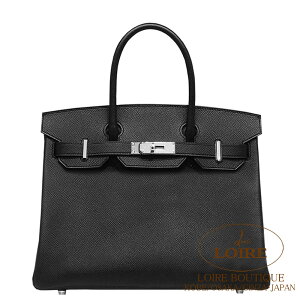 �G�����X �o�[�L�� 30 �N�� �G�v�\�� �V���o�[���� HERMES Birkin 30cm NOIR(89) Epsom Silver