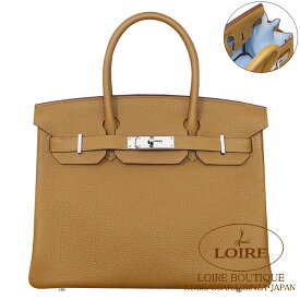 エルメス バーキン ヴェルソ 30 ブロンズドレ×ブルーブリュム トゴ シルバー金具 HERMES Birkin Verso 30 BRONZE DORE(U8)/BLEU BRUME(T0) Togo Silver