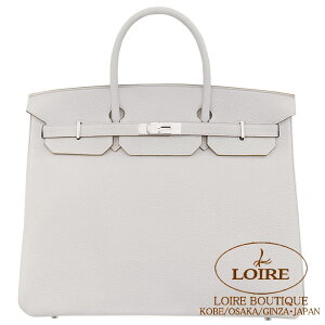 �G�����X �o�[�L�� 40 �O���y�[�� �g�S �V���o�[���� HERMES Birkin 40 GRIS PERLE(80) Togo Silver