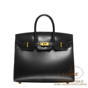 �G�����X �o�[�L�� 25 �Z���G �N�� �{�b�N�X�J�[�t �S�[���h���� Birkin 25 Sellier NOIR(89) Box Calf Gold