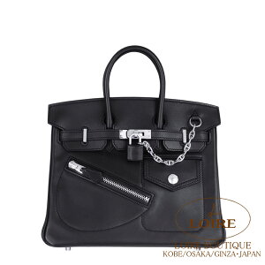 GX o[L 25 bN N H[EHvg Vo[ HERMES Birkin 25 ROCK NOIR(89) Volupto Silver