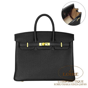 �G�����X �o�[�L�� 25 ���F���\ �N��×�c���h�� �g�S �S�[���h���� HERMES Birkin 25 Verso NOIR(89)/TOUNDRA(6T) Togo Gold