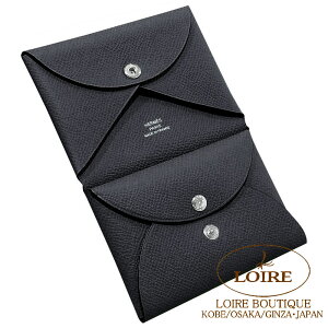 GX JB fI (RCP[XtJ[hP[X) N Gv\ Vo[ HERMES Calvi Duo NOIR(89) Epsom Silver