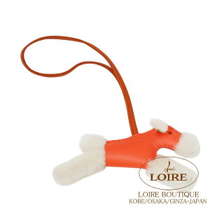 GX ofB `[ [YeLTX×Ri×GN AjI×Rbg×[g HERMES BUDY Charm ROSE TEXAS(0E)/CORNALINE(3B)/ECRU(91) Agneau Milo Lambskin/Cotton/Mouton