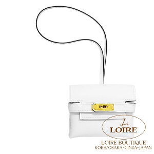 GX P[tFXeBo `[XCtgj[zCgS[hHERMES Kelly Festival Charm NEW WHITE(0U)Swift Gold
