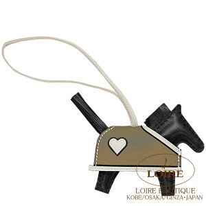 GX fI xIN[ PM `[ N×GgD[v×N AjI×Rbg×XCtg HERMES RODEO ROBEO COEUR PM NOIR(89)/ETOUPE(18)/CRAIE(10) Agneau Milo Lambskin/Swift