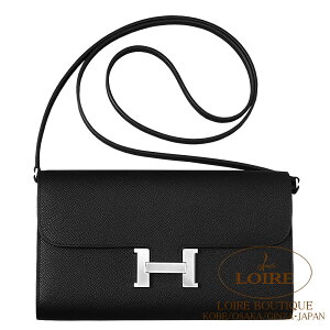 GX RX^XgD[ES[ N Gv\ Vo[ HERMES Constance To Go NOIR(89) Epsom Silver