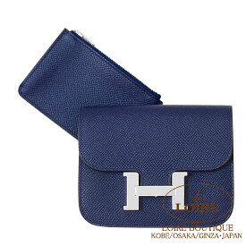 エルメスコンスタンス スリム ブルーネイビー エプソンシルバー金具 HERMES Constance Slim BLUE NAVY(7U) Epsom Silver