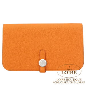 GX hS GM IW gS Vo[ HERMES Dogon GM ORANGE(93) Togo Silver