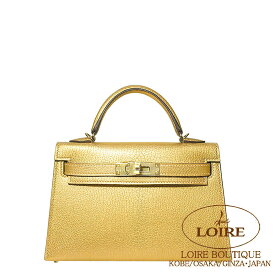エルメス ケリーミニ2 ドレ シェーブルシャムキラシャンパンゴールド金具 HERMES Kelly Mini 2 DORE(Y9) Chevre Chamkila Champagne Gold
