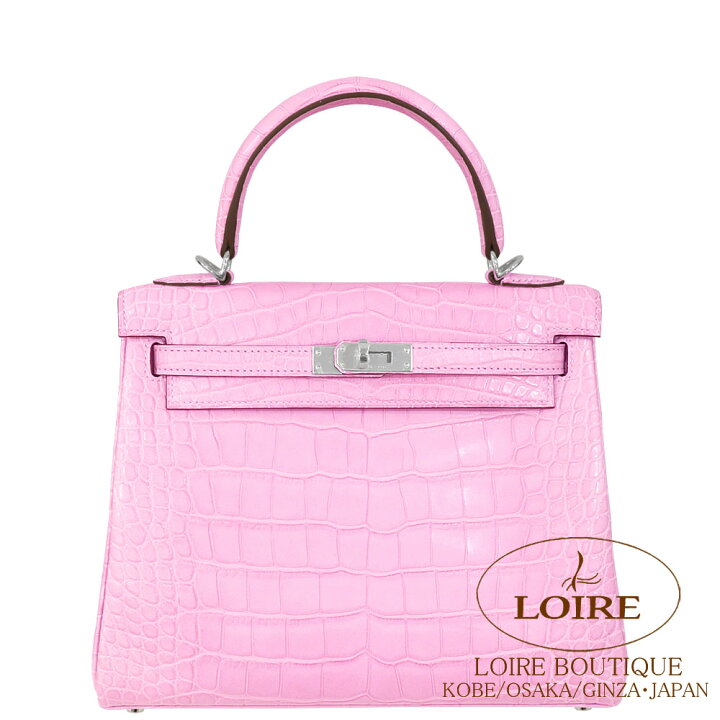 Hermes Kelly 25 Retourne 5P Bubblegum Pink Matte Alligator