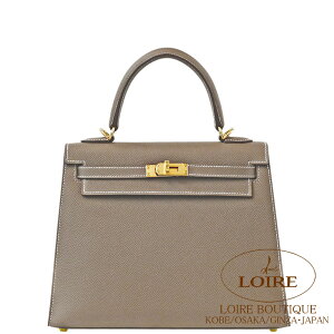 �G�����X �P���[ 25 �O�D �G�g�D�[�v �G�v�\�� �S�[���h���� HERMES Kelly 25 Sellier ETOUPE(18) Epsom Gold