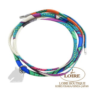 GXgD[Er ee uXbg}XeBbN×F[VNVo[ HERMES TOURBILLON TETE Bracelet MASTIC/VERT Silk Silver