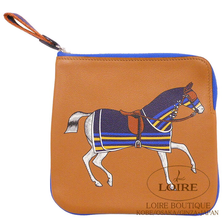 楽天市場】エルメス カレ・ポケット ポーチ ゴールド×ブルーアンクル  