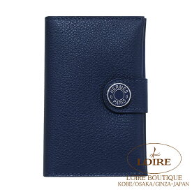 エルメス RMS カードケース ブルーニュイ ヴォー・エヴァーカラー ラッカーシルバー金具 HERMES RMS Card Case BLEU NUIT(2Z) Evercolor Lacquer Silver