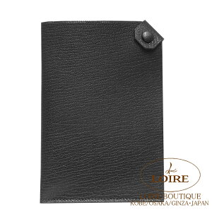 GX^[}bN PMpX|[gP[XNVF[uVLVo[HERMES Tarmac Passport HolderNOIR(89) Chevre Chamkila Silver