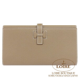 GX H pbT gD[^} z GgD[v Gv\ Vo[ HERMES H Passant Toutenmain Wallet ETOUPE(18) Epsom Silver
